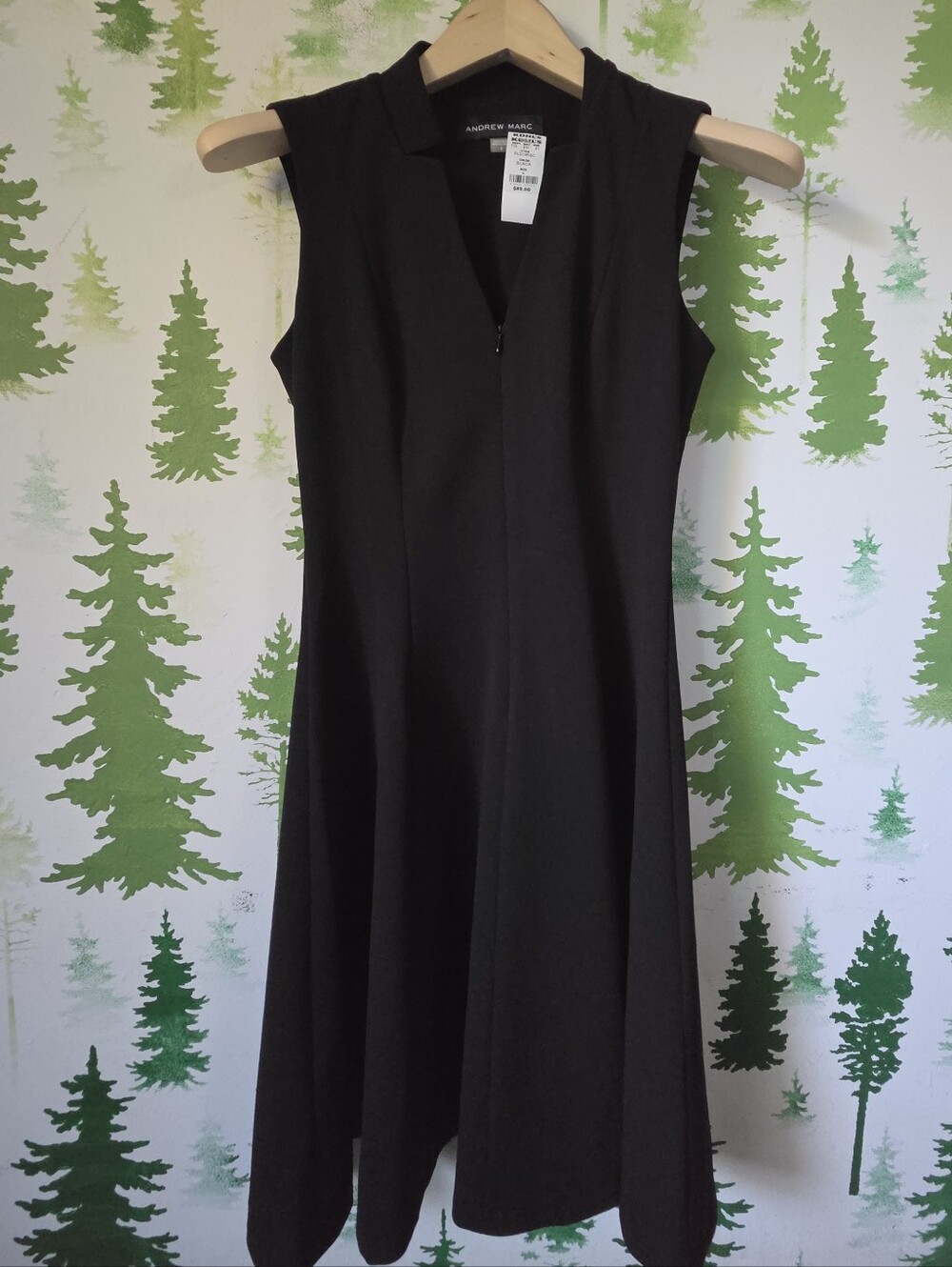 Marc Andrew Sleeveless V-Neck Midi Dress